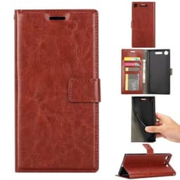 Lompakkokotelo 3-kortti Sony Xperia XZ1 Compact (G8441)  - ruskea