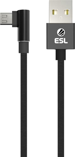 ESL USB till microUSB gamingkabel 2 m (svart)