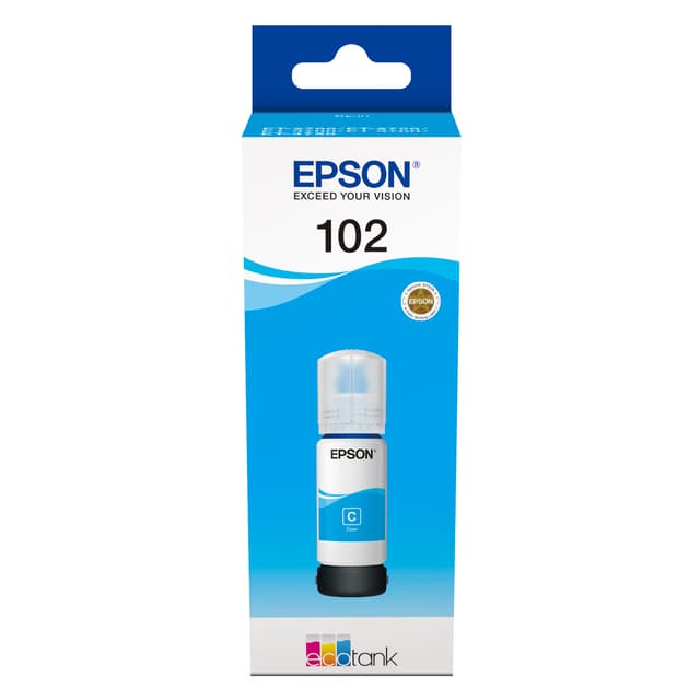 Epson blekkflaske 102 EcoTank Cyan