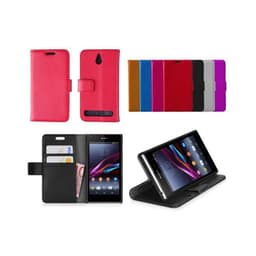 Lommebokdeksel 2-kort Sony Xperia E1 (D2005)  - Hvit