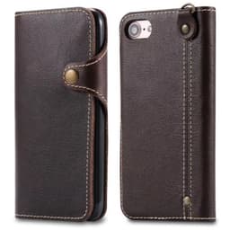 Retro lompakko nahka Apple iPhone 7/8  - Tummanruskea