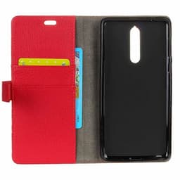 Lommebokdeksel 2-kort Lenovo K8  - RØD