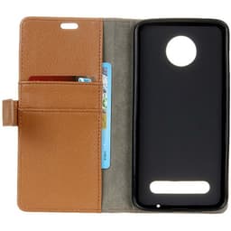 Lompakkokotelo 2-kortti Motorola Moto Z2 Force (XT1789)  - ruskea