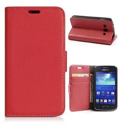 Lommebokdeksel 2-kort Samsung Galaxy Trend 2 (SM-G313H)  - RØD