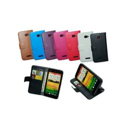 Lommebokdeksel 2-kort HTC Butterfly J (HTV31)  - Svart