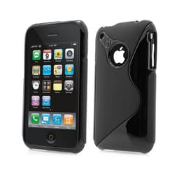 S-Line Silicone Cover tile cover Apple iPhone 3 / 3G / 3GS : farve - sort
