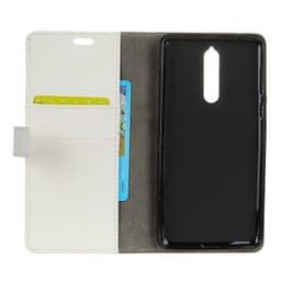 Lompakkokotelo 2-kortti Lenovo K8  - valkoinen