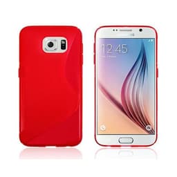 S-Line Silicone Cover til Samsung Galaxy S6 (SM-G920F) : farve - rød
