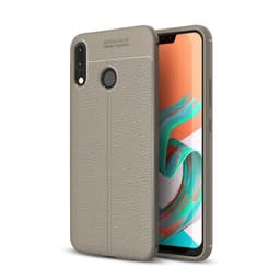 Lædermønstret silicone cover Asus Zenfone 5 / 5Z (ZE620KL)  - Grå