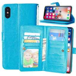 Lompakkotelo Flexi 9-kortti Apple iPhone X / Xs  - Vaaleansininen