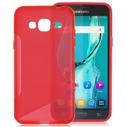 S-Line Silicone Cover til Samsung Galaxy J3 / J3 2016 (SM-J300 / J320F) : farve - rød