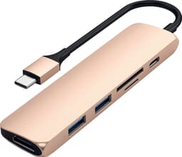 Satechi Slim USB-C MultiPort adapter V2 (guld)