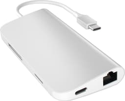 Satechi USB-C Multi-Port med Ethernet-adapter (sølv)