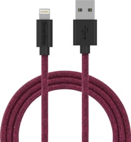 Smartline USB-A till Lightning tygkabel 2 m (röd)