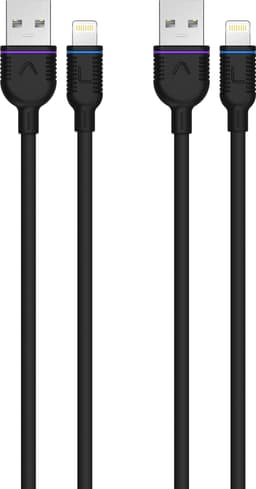 Unisynk 2x Lightning kabelsett (sort)