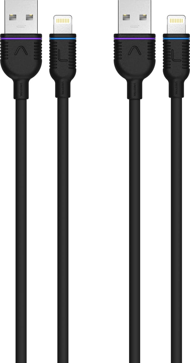 Unisynk 2x Lightning kabelsett (sort)