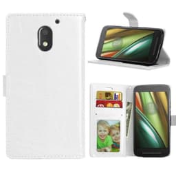Lompakkokotelo 3-kortti Motorola Moto E3 (XT1700)  - valkoinen