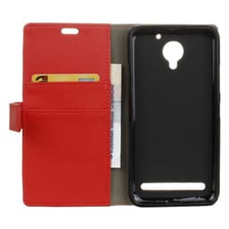 Lompakkokotelo 2-kortti Lenovo Vibe C2  - punainen