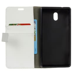 Lompakkokotelo 2-kortti Nokia 3 (TA-1032)  - valkoinen