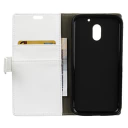 Lommebokdeksel 2-kort Motorola Moto E3 (XT1700)  - Hvit