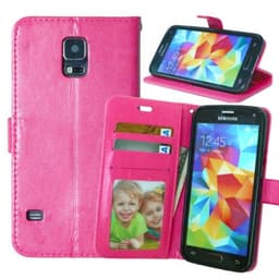 Lompakkokotelo 3-kortti Samsung Galaxy S5 Mini (SM-G800F)  - Tumma vaa