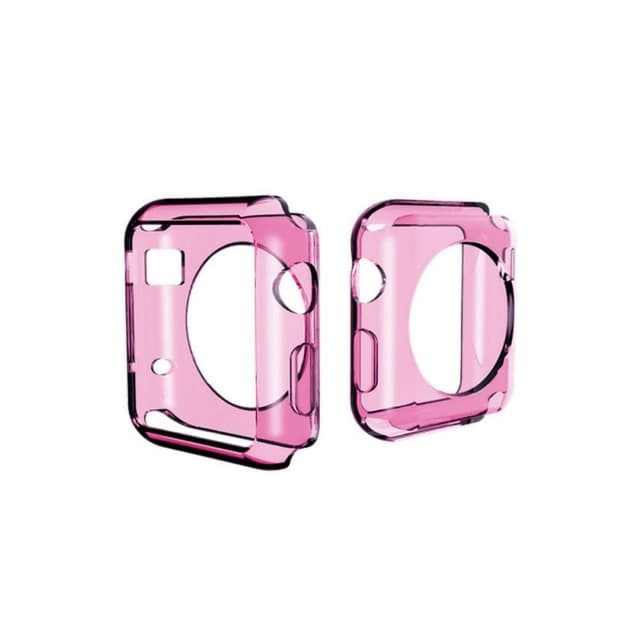 Caseonline Apple Watch 42mm Silikon skal Rosa