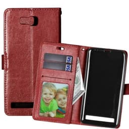 Lompakkokotelo 3-kortti Lenovo A7700  - ruskea