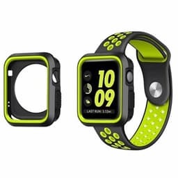 Caseonline Apple Watch 38mm TPU-cover : farve - Sort / Grøn