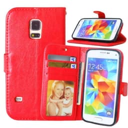 Lompakkokotelo 3-kortti Samsung Galaxy S5 Mini (SM-G800F)  - punainen