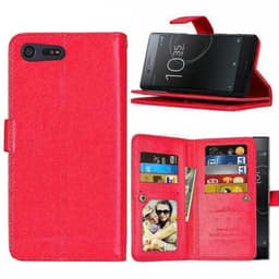 Lompakkotelo Flexi 9-kortti Sony Xperia XZ Premium (G8141)  - punainen