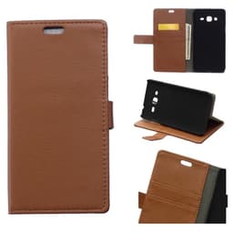 Lompakkokotelo 2-kortti Alcatel Pixi 4 (4.0 ")  - ruskea