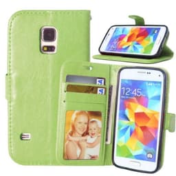 Lompakkokotelo 3-kortti Samsung Galaxy S5 Mini (SM-G800F)  - vihreä
