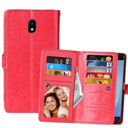 Lompakkotelo Flexi 9-kortti Samsung Galaxy J5 2017 (SM-J530F)  - punai