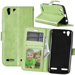 Lompakkokotelo 3-kortti Lenovo Vibe K5, K5 Plus  - vihreä