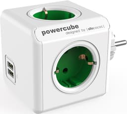 PowerCube Original USB- og stikkontakt (kelly green)