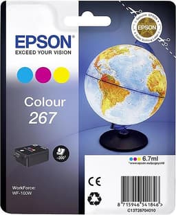 Epson enkeltpakke 267 CMY blækpatron m. farvet blæk