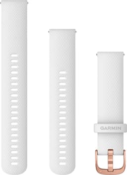 Garmin Quick Release armband 20 mm (vit silikon/rose guld)