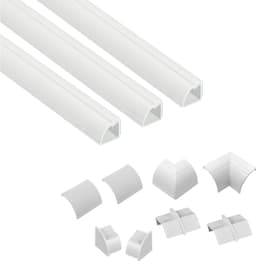 D-Line kabelkanalsett (hvit)