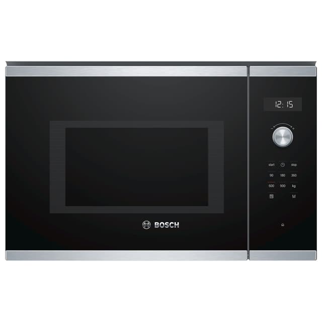 Bosch Serie 6 BFL554MS0, Kiinteä, Solo-mikroaaltouuni, 25 L, 900 W, Sisäänrakennettu näyttö, LED
