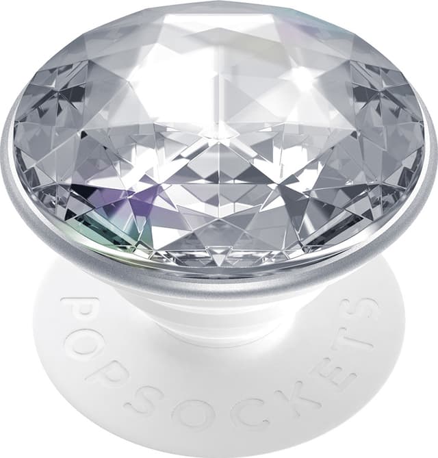 Popsockets Premium grep til mobile enheter (disco crystal silver)