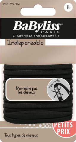 BaByliss hårelastikker 794504 (sort)