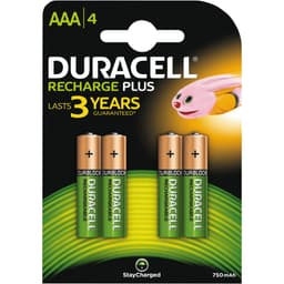 Duracell Recharge Plus AAA 750mAh paristo (4 kpl)