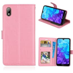 Lompakkokotelo 3-kortti Huawei Y5 2019 (AMN-LX1)  - vaaleanpunainen