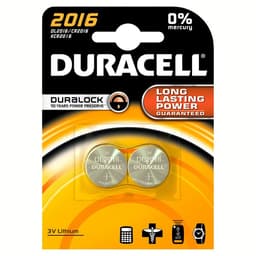 Duracell batteri CR2016 (2 stk)