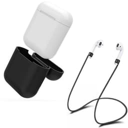 AirPod-stropper / holder med låg til opladningsetui - sort