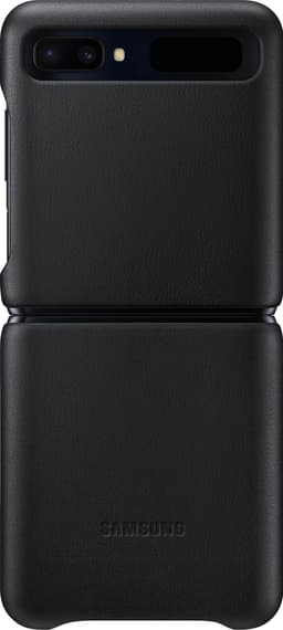 Samsung Galaxy Z Flip nahkainen suojakotelo (musta)