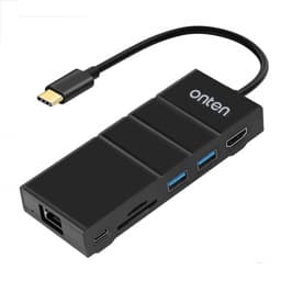 'USB-C Multiport -sovitin 4K HDMI, 2 USB, USB-C, Gigabit Ethernet