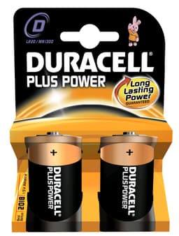Duracell Batteri D Plus Power (2 st)