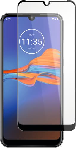Panzer Full-Fit Motorola Moto E6 Plus skärmskydd (svart)