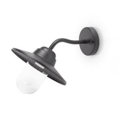 Klassisk vägglampa e27 svart